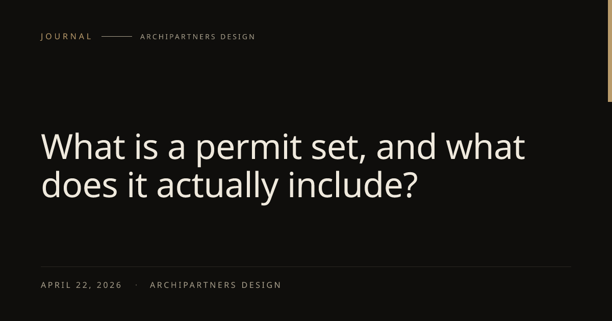 What is a permit set, and what does it actually include ...