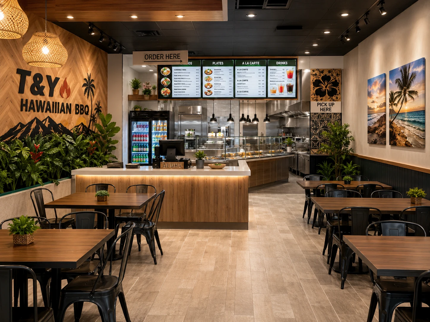 Dining and customer seating area
