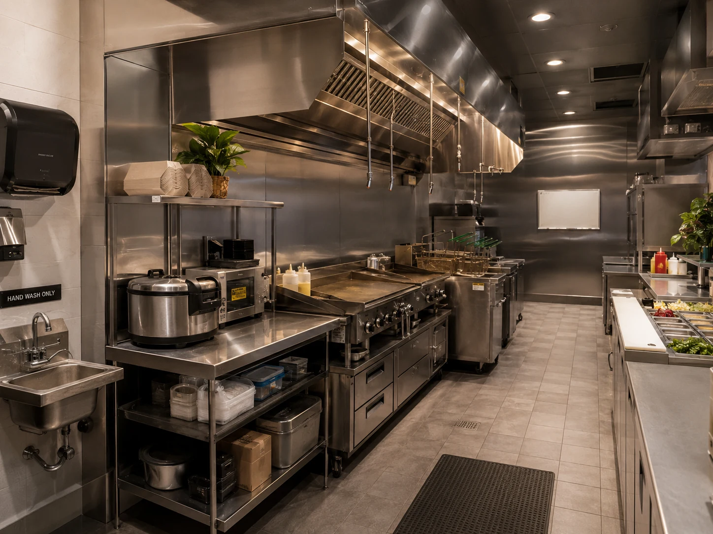 Commercial kitchen line