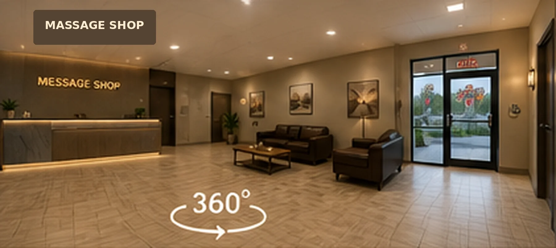 Reception and waiting — panoramic view