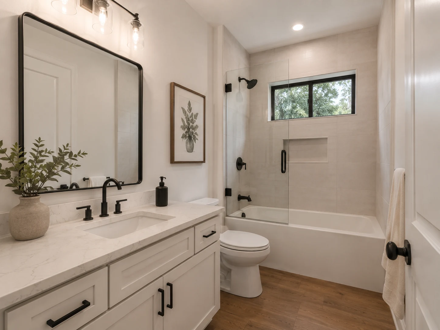 Master bath with double vanity