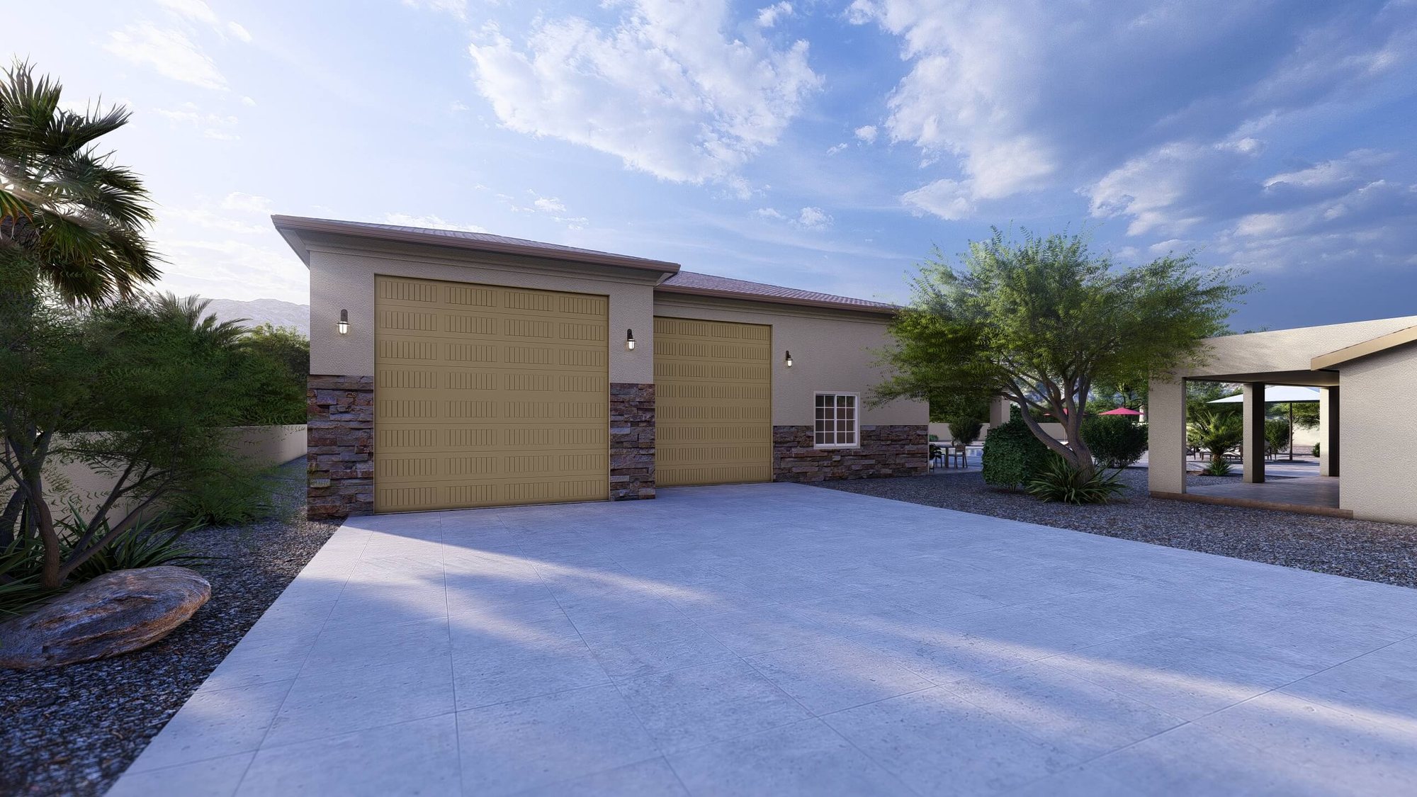 Exterior rendering — daytime