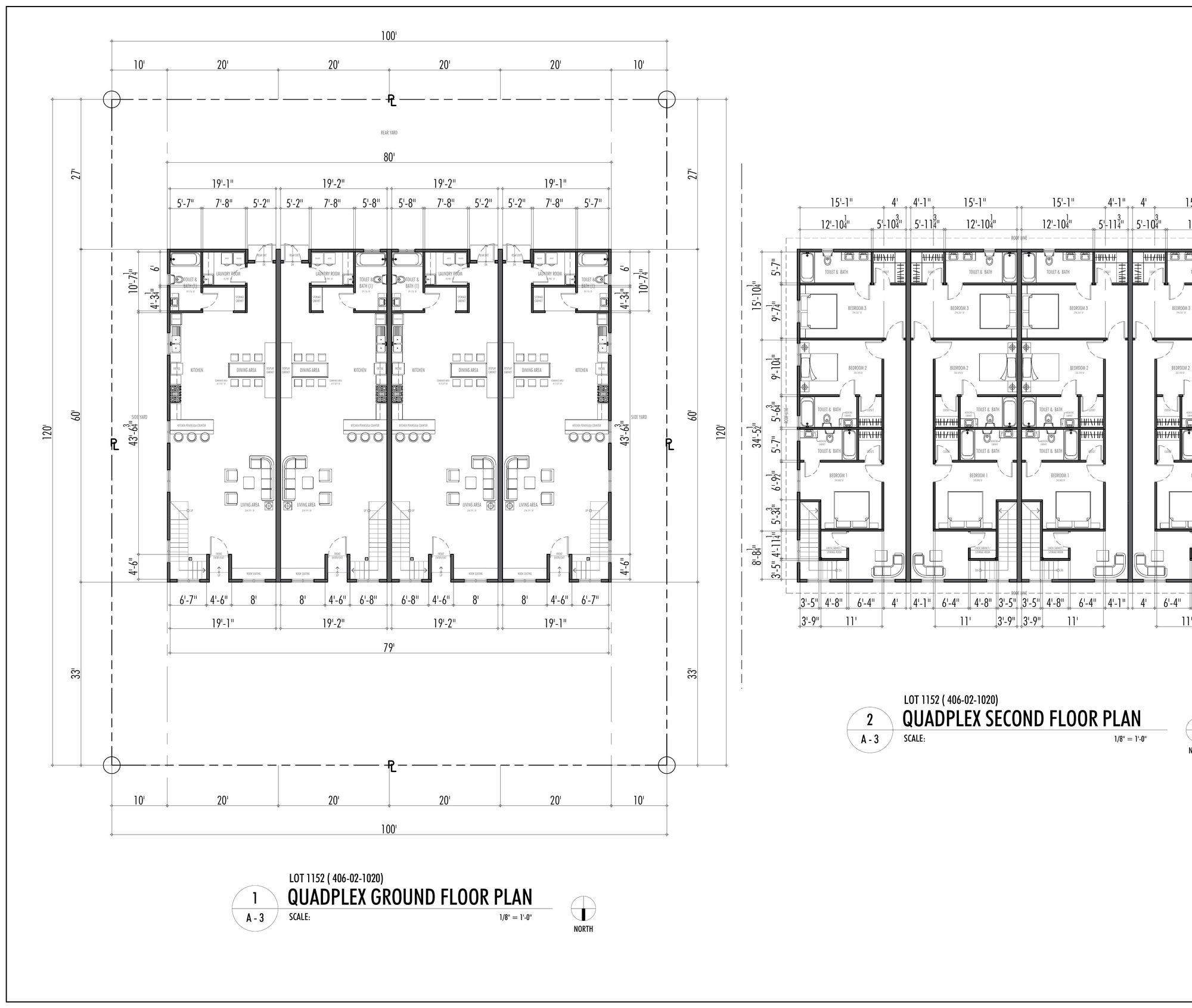 Ground and second-floor plans