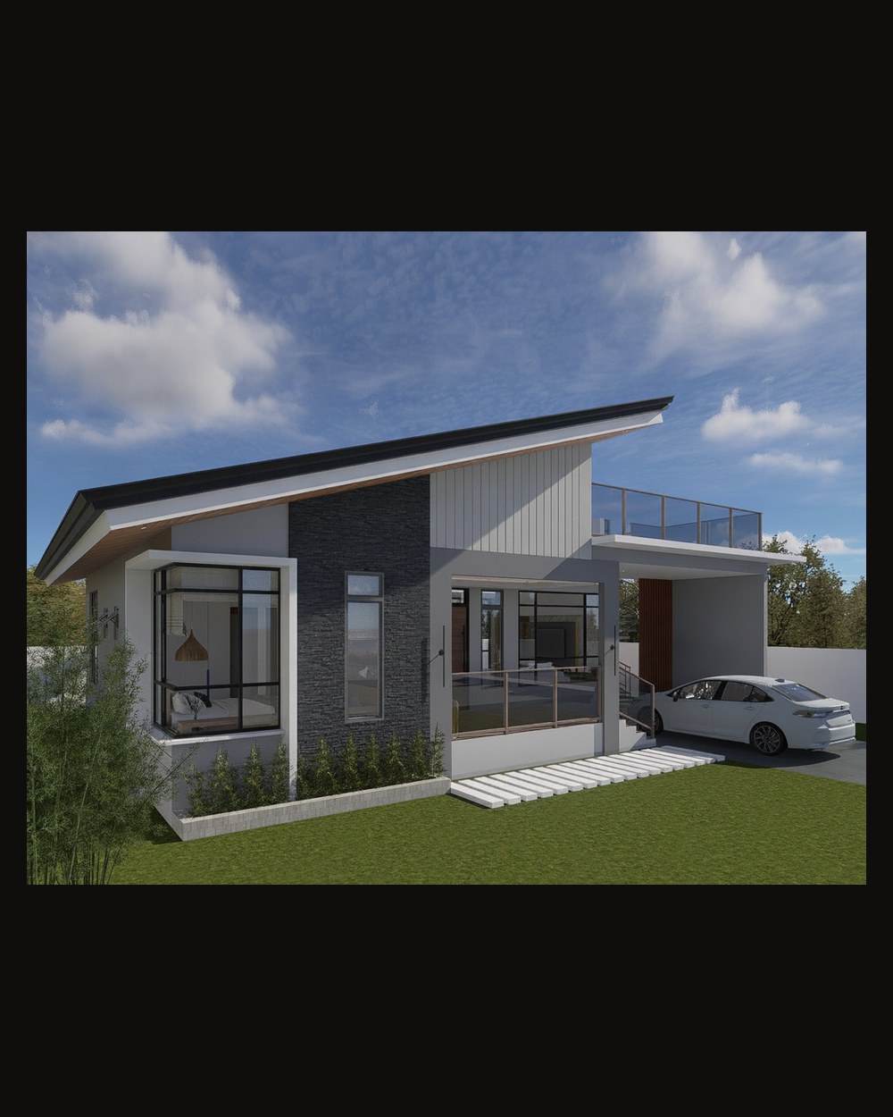 Modern accessory dwelling unit — exterior rendering