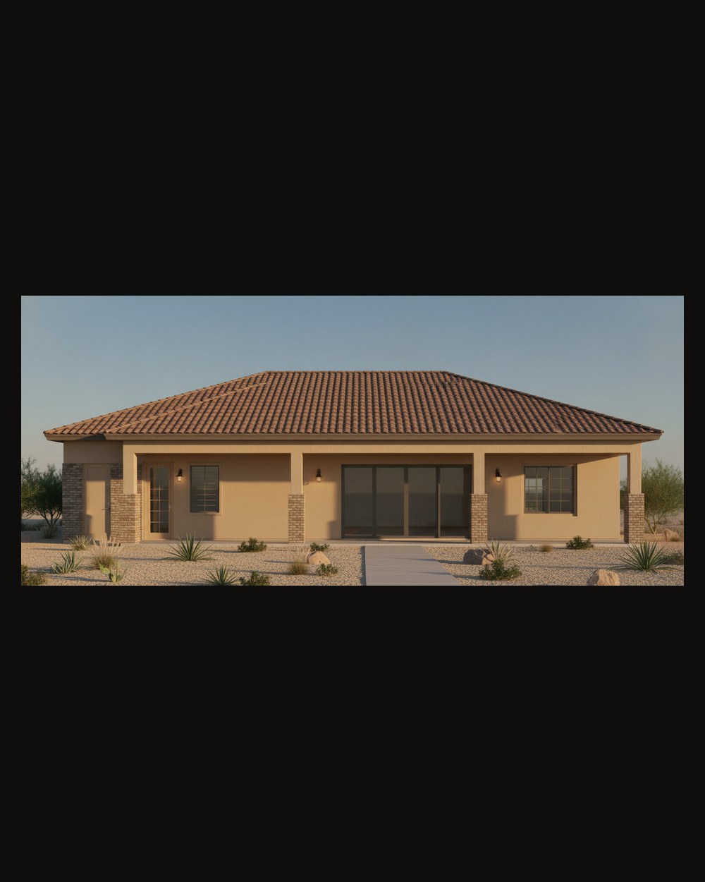 Single-story casita — exterior rendering