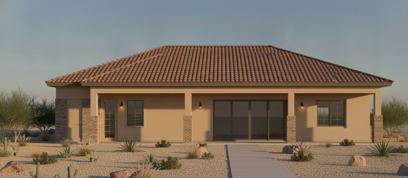 Three-quarter angle rendering