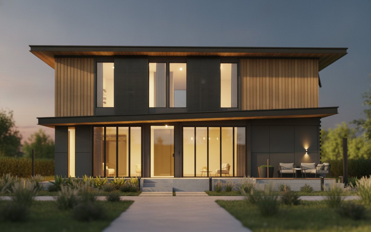 Dusk exterior rendering