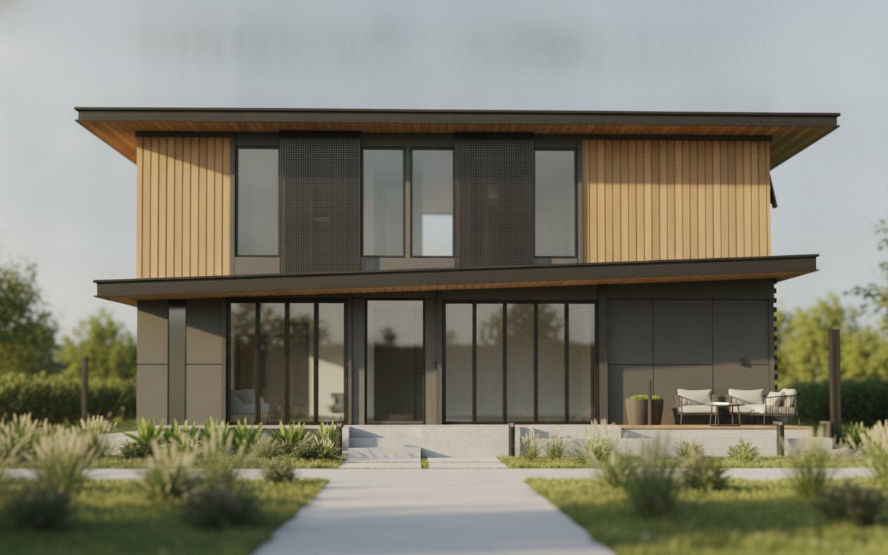Three-quarter angle rendering